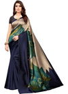 Blue Colour Exclusive Party Wear Bhagalpuri Printed Saree B-004